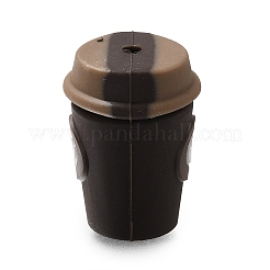 シリコーン焦点ビーズ  DIYネックレスの製作  コー​​ヒーカップ  ココナッツブラウン  24.5x17.5x17mm  穴：2mm&nbsp;SIL-L007-02A
