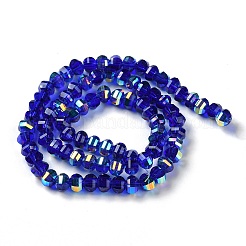 Transparent Electroplate Glass Beads Strands&nbsp;GLAA-Q099-C01-07-1