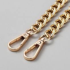 PUレザーバッグチェーンストラップ  合金回転式ナスカン付き  バッグ交換用アクセサリー用  ココナッツブラウン  600x20x9mm&nbsp;FIND-WH0172-03G-02
