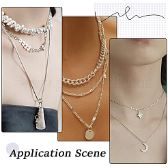 3Pcs 3 Styles Sterling Silver Chain Extender&nbsp;STER-BBC0009-69