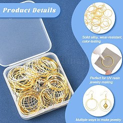 120Pcs 2 Styles 2 Colors Brass Linking Rings&nbsp;KK-YW0003-98