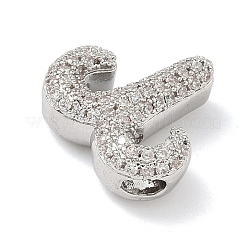 Twelve Constellations Brass Micro Pave Clear Cubic Zirconia Pendants&nbsp;KK-G548-21P