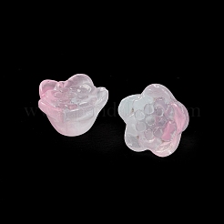 Spray Painted Transparent Glass Beads&nbsp;GLAA-D006-10