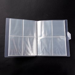 透明なジュエリーオーガナイザー収納本  ジュエリー収納アルバム（再封可能な袋50枚付き）  リング用ホルダーイヤリングネックレスブレスレット  160個のグリッドを持つ長方形  透明  本：20x15.6x2.5cm&nbsp;AJEW-K033-02
