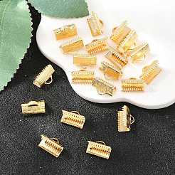 SHEGRACE Brass Ribbon Crimp Ends&nbsp;XGR0062G-57G