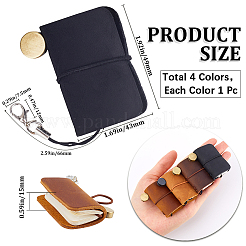 4Pcs 4 Colors Leather Notebook&nbsp;AJEW-CL0005-41