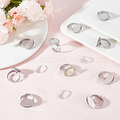 DIY Oval Blank Dome Ring Making Kit&nbsp;DIY-UN0050-25