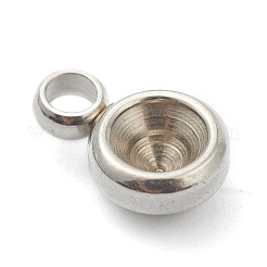 Tarnish Resistant 202 Stainless Steel Pendant Rhinestone Settings&nbsp;STAS-F266-27P