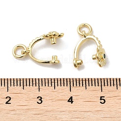 真鍮キュービックジルコニアアイスピックピンチベイル  花  14KGP本金メッキ  14x10x7mm  穴：1mm&nbsp;KK-Q793-21G