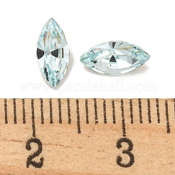 ガラスラインストーンカボション  尖ったバック＆バックメッキ  多面カット  馬の目  インディアンサファイア  8x4x3mm&nbsp;RGLA-L029-12A-263