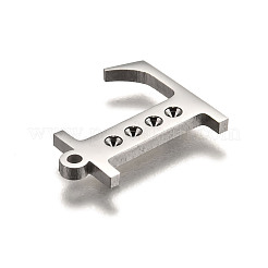 Tarnish Resistant 304 Stainless Steel Letter Pendant Rhinestone Settings&nbsp;STAS-Y006-61P-L