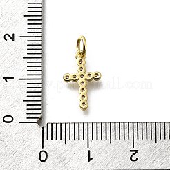 Brass Micro Pave Cubic Zirconia Charms&nbsp;KK-P295-54G
