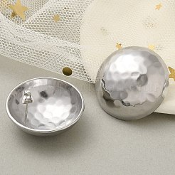 304 Stainless Steel Half Round Stud Earrings for Women&nbsp;EJEW-M089-10P