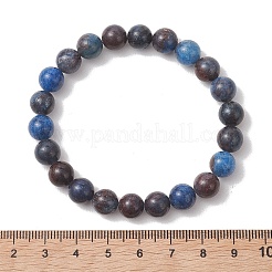 Round Natural Blue Opal Beads Stretch Bracelets for Women Men&nbsp;BJEW-JB13526