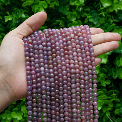 Natural Gemstone Ruby Round Beads Strands&nbsp;G-O017-6mm-06