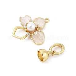 Brass Enamel Fold Over Clasps&nbsp;LS-KK-U059-05G