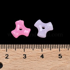 プラスチックビーズ  模造ゼリー  三角形  ミックスカラー  10x10.5x4.5mm  穴：1.6mm  約2631個/500g&nbsp;KY-F023-23