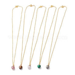 Natural & Synthetic Gemstone Pendant Necklaces&nbsp;NJEW-JN03228