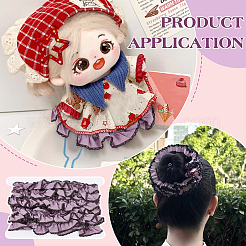 6mのコットンフリルトリム  洋服アクセサリー用  パープル  1-1/8インチ（30mm）&nbsp;OCOR-FG0003-39A
