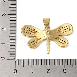 Rack Plating Brass Micro Pave Cubic Zirconia Pendants&nbsp;KK-P279-14G