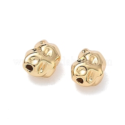 真鍮ビーズ  カドミウムフリー＆ニッケルフリー＆鉛フリー  ナゲット  18KGP本金メッキ  7x6x4.5mm  穴：1mm&nbsp;X-XGRQ1A489-323G
