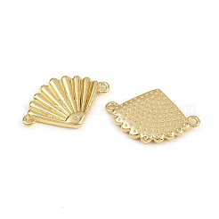 Brass Shell Shaped Connector Charms&nbsp;KK-C114-14G