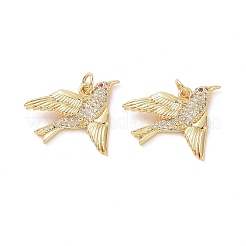 Brass Micro Pave Cubic Zirconia Pendants&nbsp;ZIRC-I063-33G