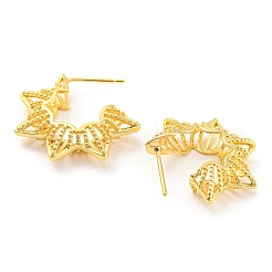 Rack Plating Brass Star Stud Earrings&nbsp;EJEW-A028-36G