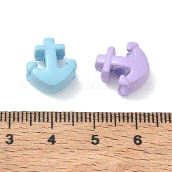スプレー塗装合金欧州のビーズ  大穴ビーズ  アンカー  ミックスカラー  13x12x7.5mm  穴：4.5~5mm&nbsp;AL-CBA5B8E-04