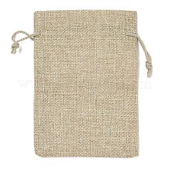 Christmas Printed Burlap Packing Pouches Drawstring Bags&nbsp;ABAG-Q053-02A-09