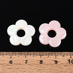プラスチックビーズフレーム  花  模造ゼリー  ABカラーメッキ  ミックスカラー  18.5x19x4.5~5mm  穴：1.7mm  約625個/500g&nbsp;KY-N026-08