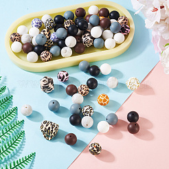80Pcs Food Grade Eco-Friendly Silicone Focal Beads&nbsp;SIL-TA0002-66