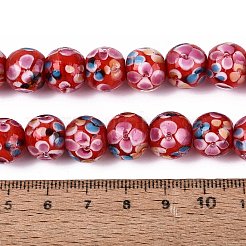 Handmade Lampwork Beads Strands&nbsp;LAMP-Q041-08D