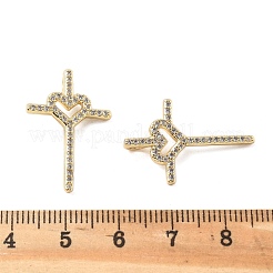 Brass Micro Pave Cubic Zirconia Pendants&nbsp;KK-R229-09G