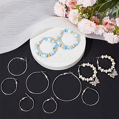 30Pcs 6 Style Brass Hoop Earring Findings&nbsp;FIND-BBC0003-23P