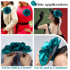 2Pcs Polyester Flower Iron Pins&nbsp;JEWB-FG0001-42A