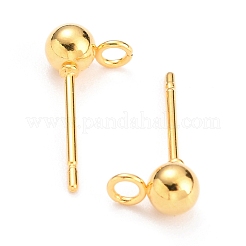 304 Stainless Steel Ball Stud Earring Findings&nbsp;STAS-G099-09G
