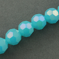 Electroplate Glass Beads Strands&nbsp;EGLA-R017-4mm-M