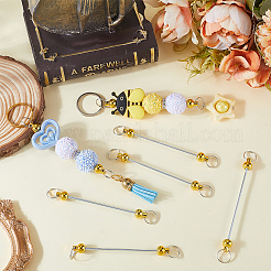 10Pcs Alloy Beadable Keychain Bar for Jewelry Making DIY Crafts&nbsp;FIND-SC0014-33B