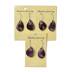Natural & Synthetic Mixed Stone Teardrop Dangle Earrings&nbsp;EJEW-I315-02P