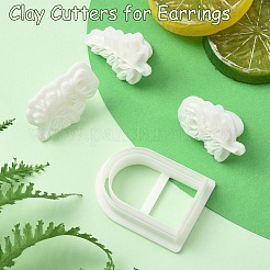 4Pcs 4 Styles Mother's Day Plastic Clay Pressed Molds Set&nbsp;CELT-YW0001-01