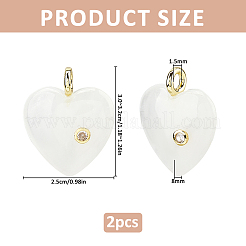 2Pcs Natural Quartz Crystal Pendants&nbsp;G-FH0002-76C