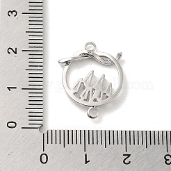 Brass Micro Pave Clear Cubic Zirconia Links Connectors&nbsp;KK-M274-02P