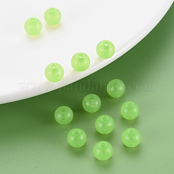 模造ゼリーアクリルビーズ  ラウンド  薄緑  8x7.5mm  穴：1.8mm  約1745個/500g&nbsp;MACR-S373-66-EA06