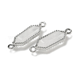 Natural Mixed stone Faceted Double Terminal Pointed Hexagon Connector Charms&nbsp;G-G181-04P