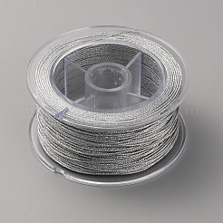 ナイロン糸  プラスチックボビン付き  Diy のジュエリー ビーズのブレスレットを作るため  銀  0.8mm  約54.68ヤード（50m）/ pc&nbsp;OCOR-WH0047-59A-02
