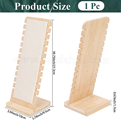 12-Slot Wood Necklaces Organizer Display Stands&nbsp;NDIS-WH20003-01B