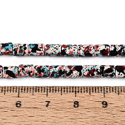 合成ターコイズビーズ連売り  スプレー塗装  コラム  暗赤色  4~6x4.5mm  穴：0.8~1mm  約63~67個/連  14.37~14.76''（36.5~37.5センチメートル）&nbsp;TURQ-T005-01A-02