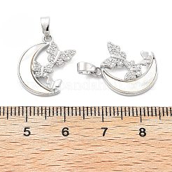 Brass Micro Pave Cubic Zirconia Pendants&nbsp;KK-L222-013P