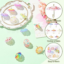 12Pcs 12 Style Acrylic Pendants&nbsp;KK-CJ0003-34